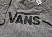 Men’s grey heather Vans Classic T-Shirt, Large