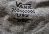 Men’s grey heather Vans Classic T-Shirt, Large