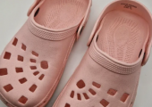 Princess Stardust pink moulded EVA clogs