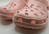 Princess Stardust pink moulded EVA clogs